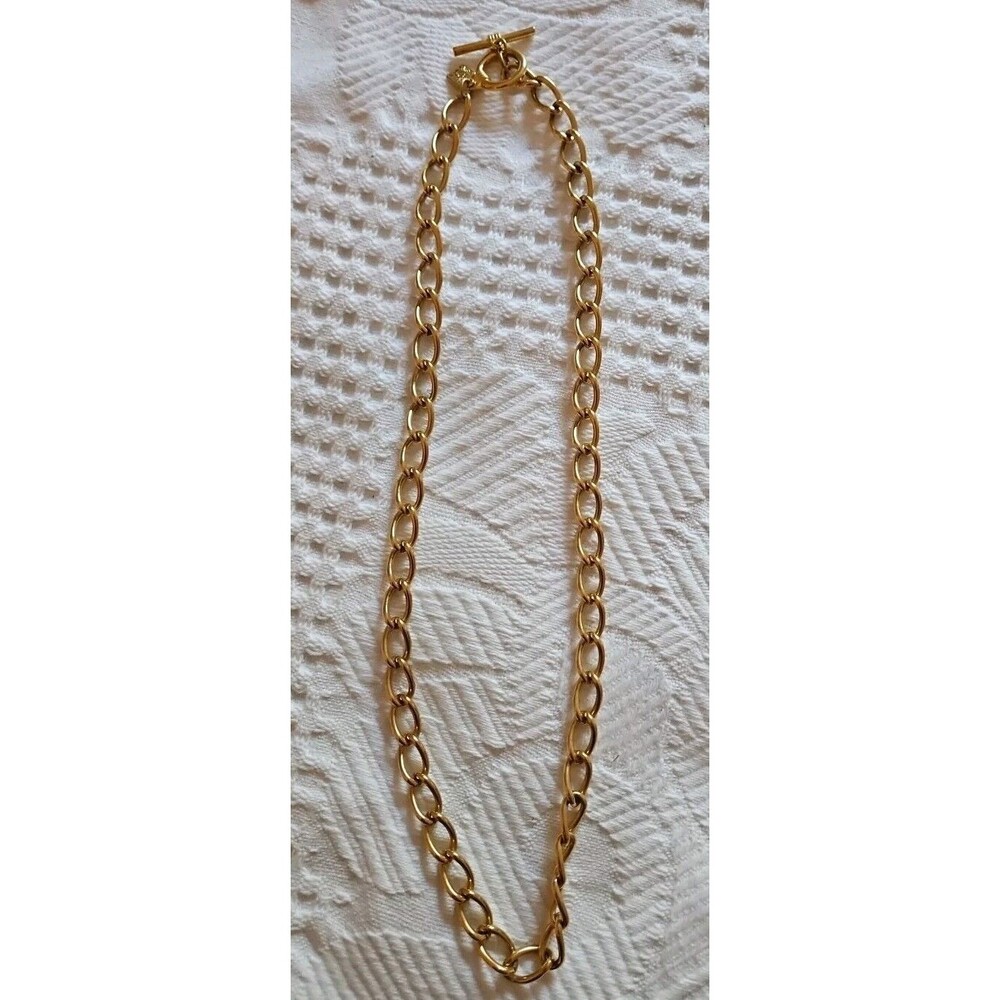 Anne Klein Gold Tone Chain Link Necklace with Toggle Closure